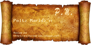 Peltz Marián névjegykártya